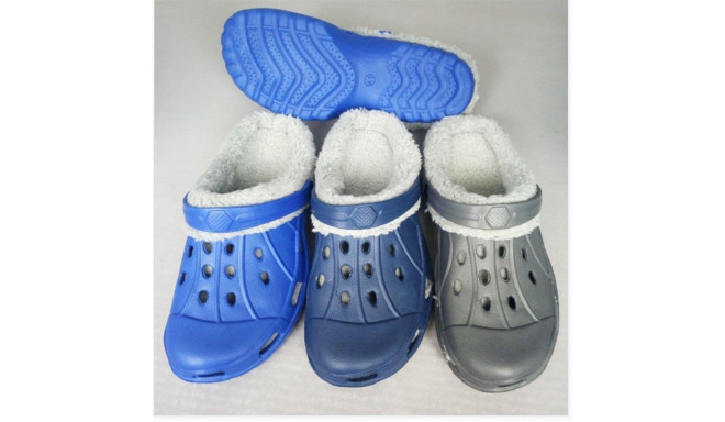 SLIPP WITH FUR MBYY4 WOMEN 39 BLUE