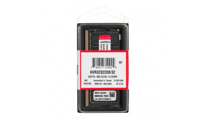 Memory Module - Kingston ValueRAM KVR32S22D8/32 32GB DDR4 3200MHz
