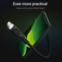 Lightning Cable - Green Cell KABGC12 2m USB A to Lightning Black