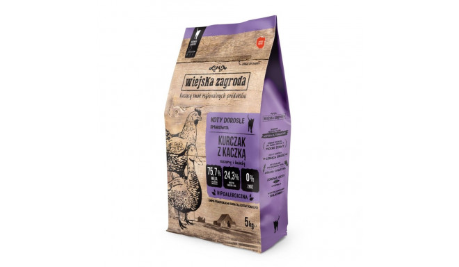 Dry Cat Food - WIEJSKA ZAGRODA Chicken & Duck 5kg Grain-Free