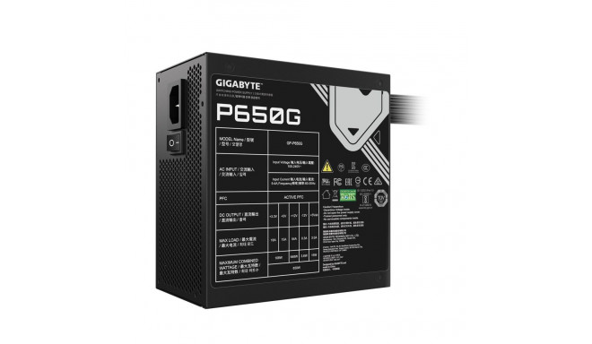 Power Supply Unit - Gigabyte GP-P650G 650W ATX Black Gigabyte GP-P650G 650W 20+4 Pin ATX Power Suppl