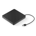 External DVD Drive - KRUX USB 2.0 Portable Tray Black