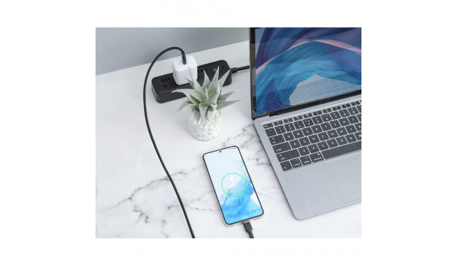 USB Cable - Aukey Cb-ncc2 60w 3a 1.8m Nylon, Black
