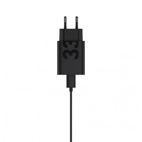 Wall Charger - Motorola TurboPower 33W USB-C with 1m Cable Black