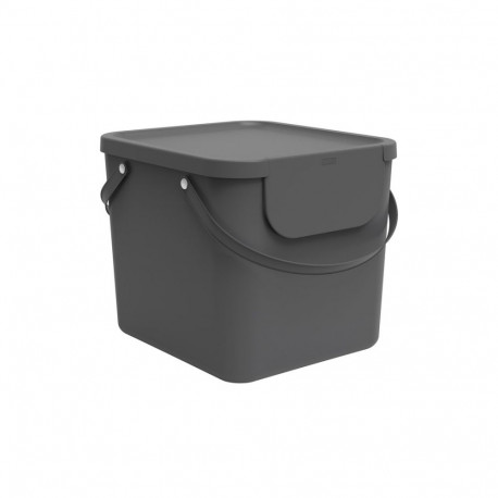 Waste Container - ROTHO Albula 40L Technopolymer Hanger Hole Anthracite
