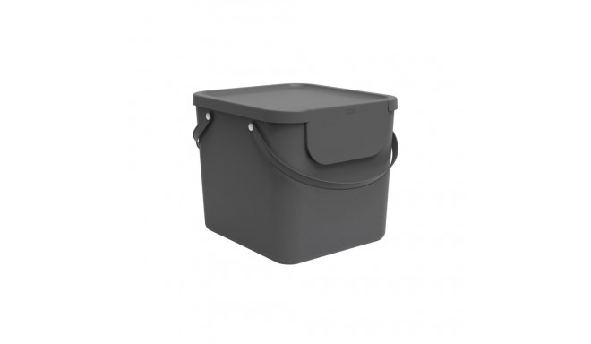 Waste Container - ROTHO Albula 40L Technopolymer Hanger Hole Anthracite