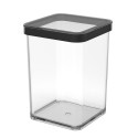 Square Treat Container - Rotho 1.0L LOFT Transparent/Black