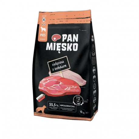 Dry Dog Food - PAN MIĘSKO Veal with Turkey XS 9kg Small Breed
