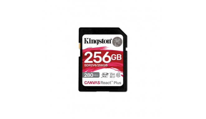 Memory Card - Kingston 256GB Canvas React Plus SDXC UHS-II Black