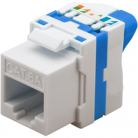 Network Accessory - Techly CAT 6a KeyStone RJ45 Jack UTP White