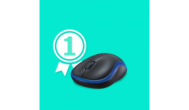 Wireless Mouse - Logitech M185, Blue/Black