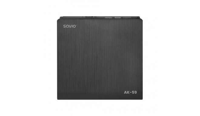 Cd/dvd Recorder - Savio Ak-59 External Slim R/rw - Usb-c/usb-a, Black