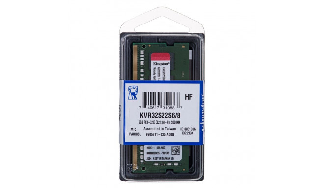 RAM Module - Kingston Technology Valueram Kvr32s22s6/4 8 GB Ddr4 3200