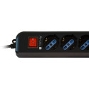 Power Strip - Techly IUPS-PCP-6V 6 Sockets VDE Plug Black