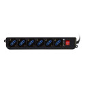 Power Strip - Techly IUPS-PCP-6V 6 Sockets VDE Plug Black