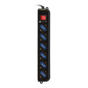 Power Strip - Techly IUPS-PCP-6V 6 Sockets VDE Plug Black