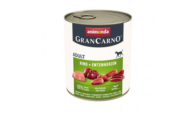 Dog Food - ANIMONDA GranCarno Adult Beef and Duck Hearts 800g Wet