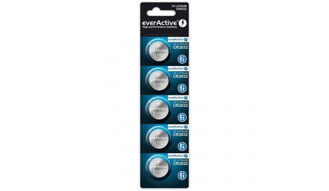 Lithium Battery - everActive CR2032 5-Pack Button Cell