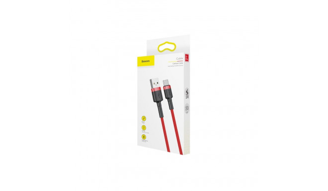 USB Cable - Baseus Cafule 0.5m USB-A To USB-C Red