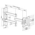 TV Mount - Maclean Mc-719 13-27" Tiltable 15kg