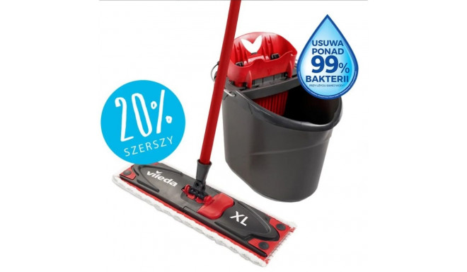 Mop System - Vileda Ultramax XL Microfiber 360° Rotating Black/Red