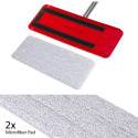 Flat Mop Set - XXL Rotating Head with Bucket & Telescopic Pole Red