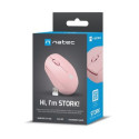 Wireless Mouse - NATEC Stork Bluetooth + USB 1600 DPI Pink