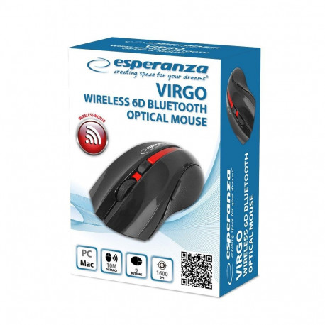 Mouse - Esperanza Em129r Wireless Bluetooth 6d Mouse Black