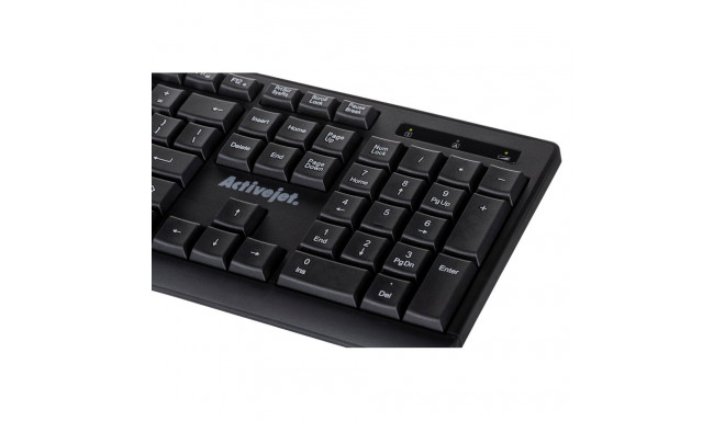 Wireless Keyboard - Activejet K-3803sw, Black