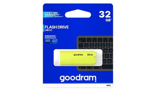 USB Flash Drive - Goodram UME2 32GB USB Type-A 2.0 Yellow
