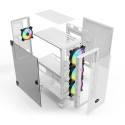 Computer Case - Savio Raptor X1 Argb Glass/mesh, White