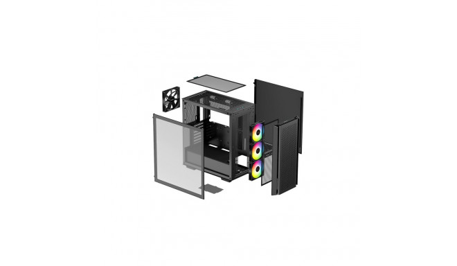 PC Case - Deepcool Cg560 Midi Tower, Black