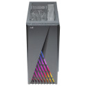 Computer Case - Aerocool Deltabkv1 Atx RGB Case 12cm Fan Black
