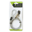 Laptop Lock - Techly Security Padlock with Key 1.8m Silver