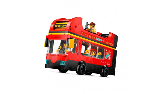 Toy Construction Set - LEGO CITY 60407 Double-Decker Bus 384 Pieces 5 Minifigures Red
