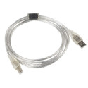 USB Cable - Lanberg 1.8m USB B Transparent