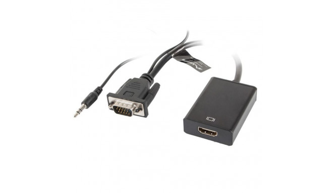 VGA Converter - Lanberg Ad-0021-bk 0.2m HDMI To VGA Adapter Black