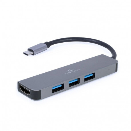 USB Hub - Gembird A-cm-combo2-01 USB Type-c 2-in-1 Multiport Adapter