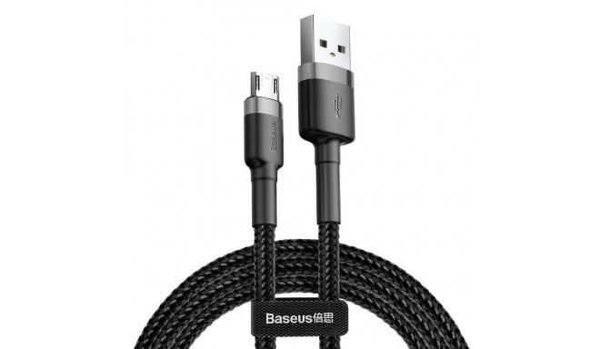 Microusb Cable - Baseus 2.4a 1m Micro USB Grey/black