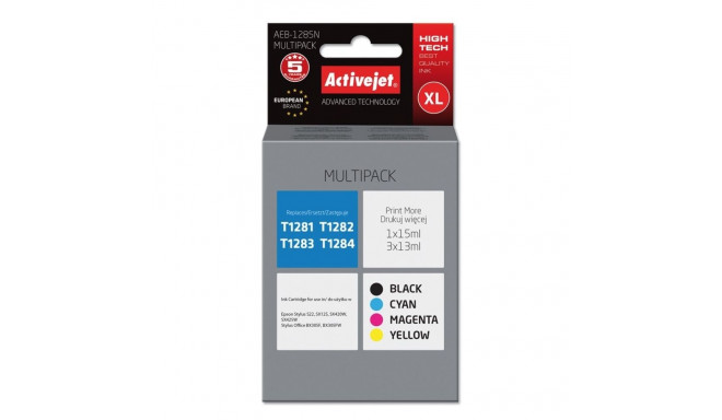 Printer Ink - Activejet Aeb-1285n Ink Black/cyan/magenta/yellow