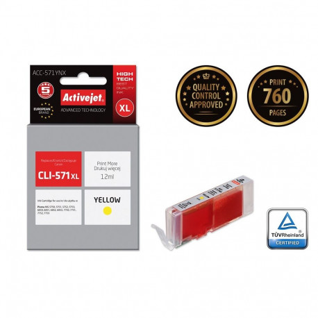 Printer Ink Cartridge - Canon Cli-571xl, Yellow
