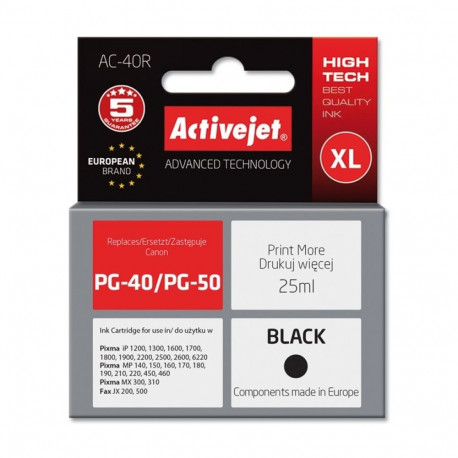 Ink Cartridge - Activejet Ac-40r 25ml Black