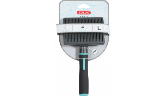 Pet Brush - Zolux ANAH Medium Steel Bristles Extendable Handle 210mm x 108mm