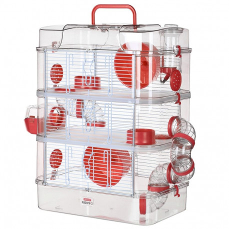 Rodent Cage - Zolux Rody3 Trio Red
