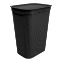 Laundry Basket - ROTHO Brisen 50L with Lid Black