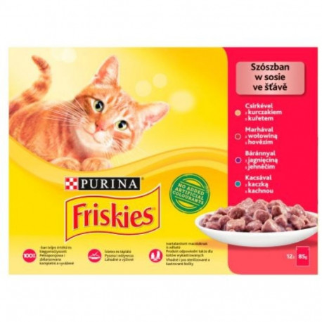 Cat Food - Friskies Mix Meat Wet Cat Food 12 x 85 g