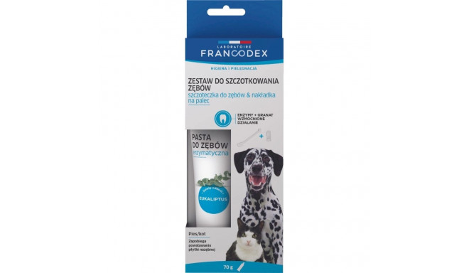 Pet Oral Hygiene - Francodex Toothbrush and Toothpaste Set 70g