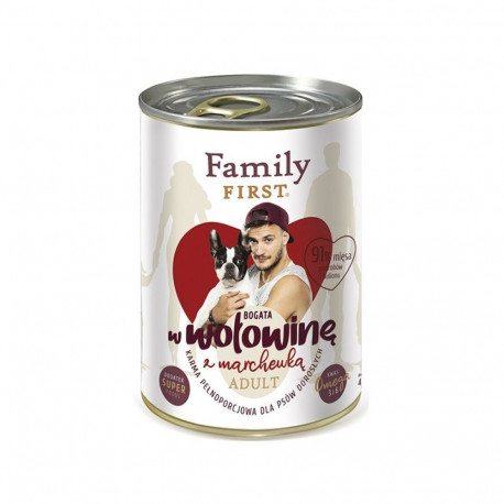 Dog Food - FAMILY FIRST Adult Beef with Carrots Wet 400g