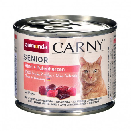 Cat Food - ANIMONDA Carny Senior Beef & Turkey Hearts 200g Wet