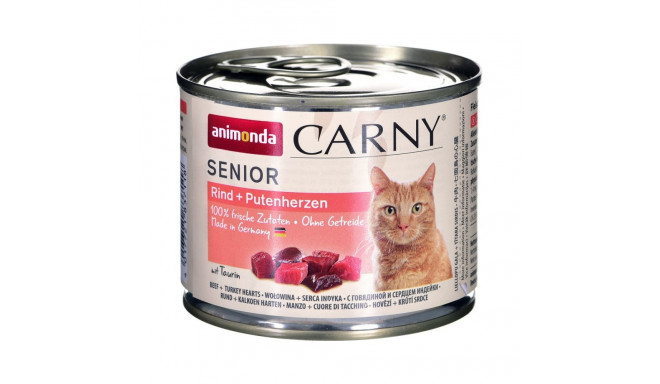 Wet Cat Food - Animonda Carny Senior Beef And Turkey Hearts 200g